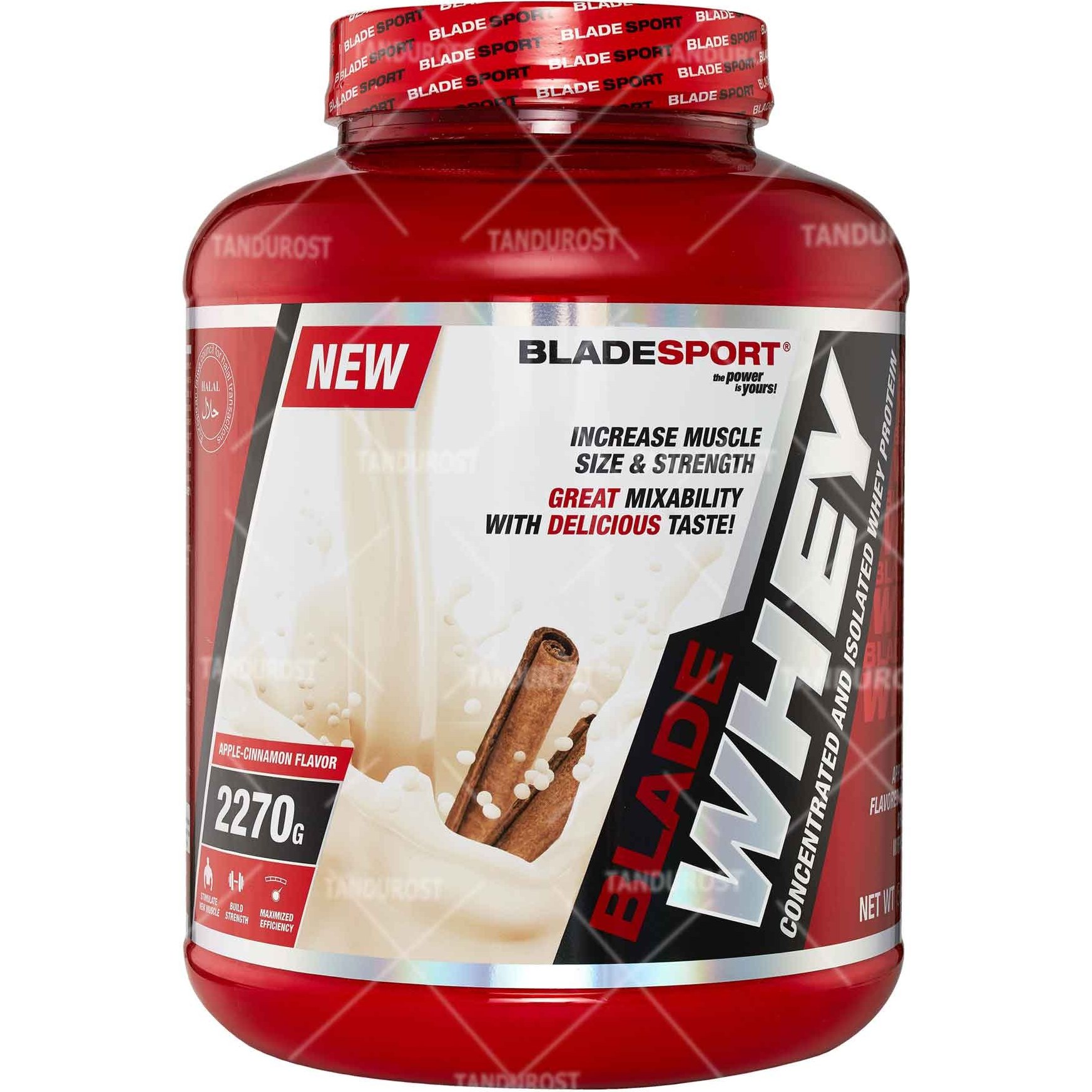 پروتئین وی بلید اسپورت اورجینال ۲.۲۷ کیلوگرم (محصول کشور مجارستان) اورجینال همراه با شیرینگ دور درب محصول