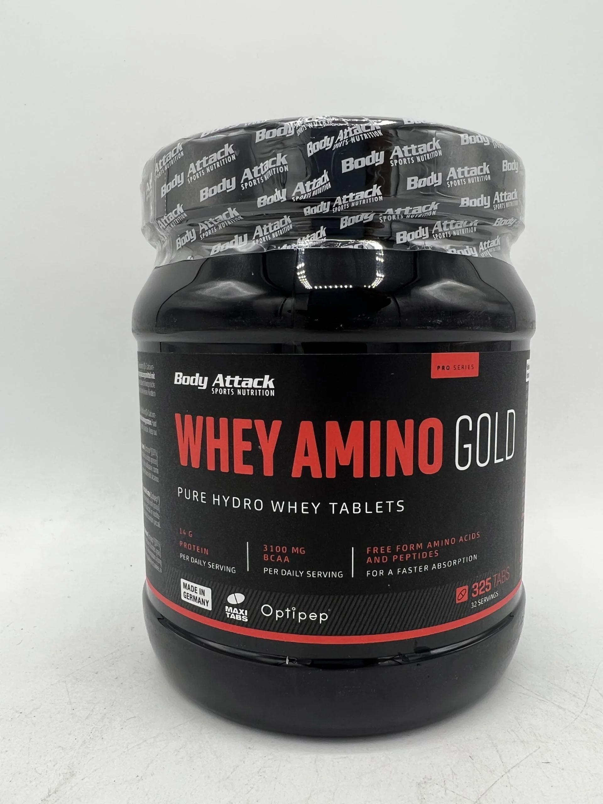 آمینو وی گلد بادی اتک ۳۲۵ عددی سری جدید  - BODY ATTACK WHEY AMINO GOLD (اورجینال - محصول کشور آلمان)