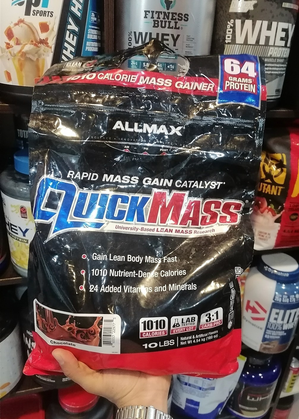 گینر آلمکس ۵/۵ کیلوگرم فوق حرفه ای طرح جدید ا ALL MASS ALLMAX