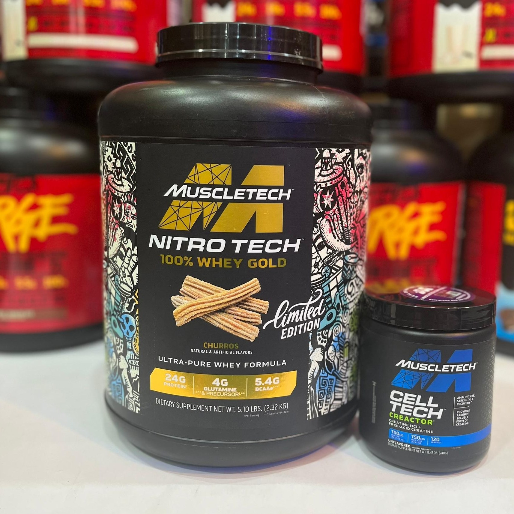 پکیج افزایش حجم عضلانی (پروتئین وی+کراتین کری اکتور) (اورجینال آمریکا) + شیکر هدیه