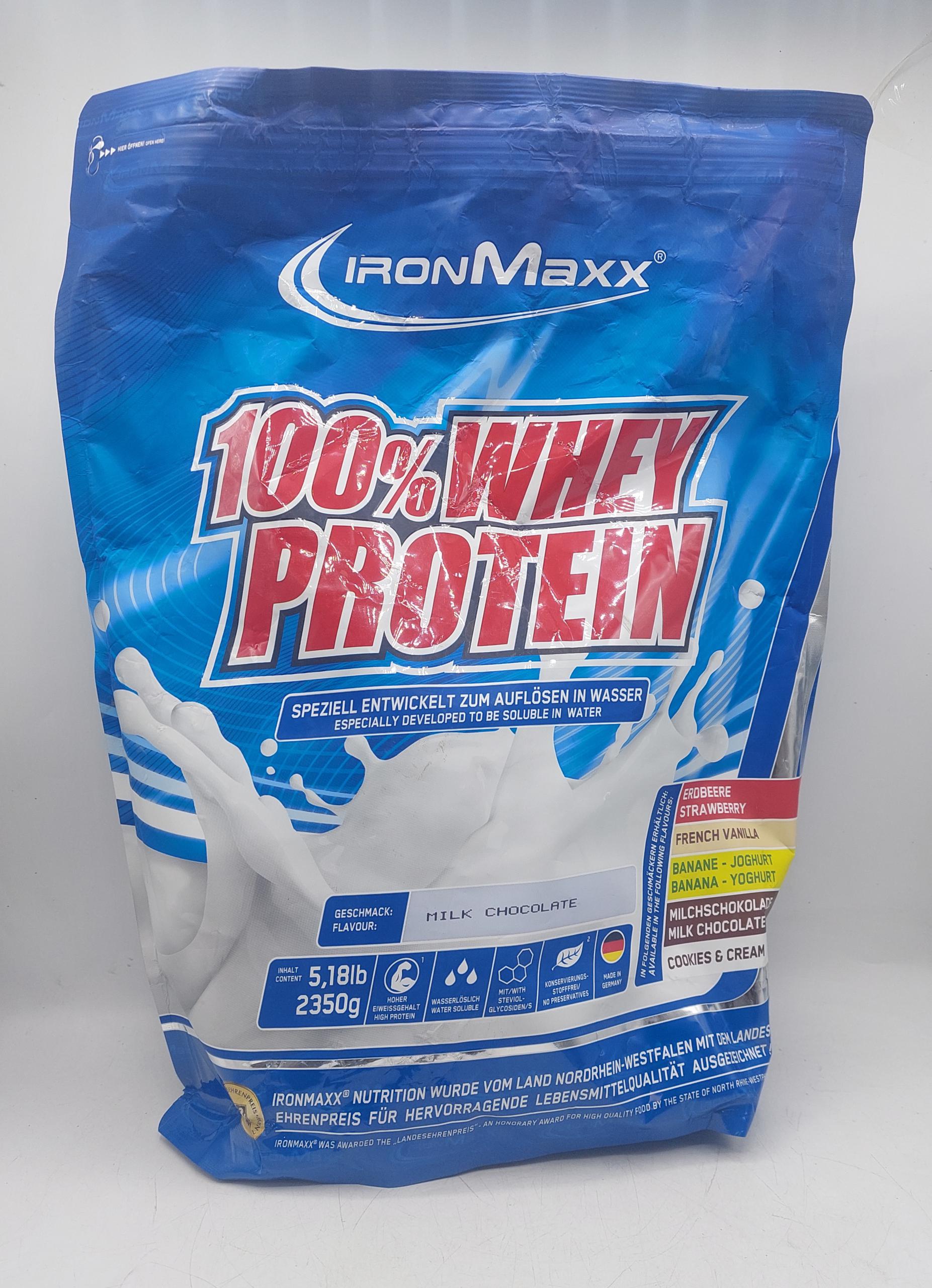 پروتئین وی 100% خالص 2.350 کیلوگرم ایرون مکس - ironMaxx 100%Whey Protein - انقضا ۶ ماه