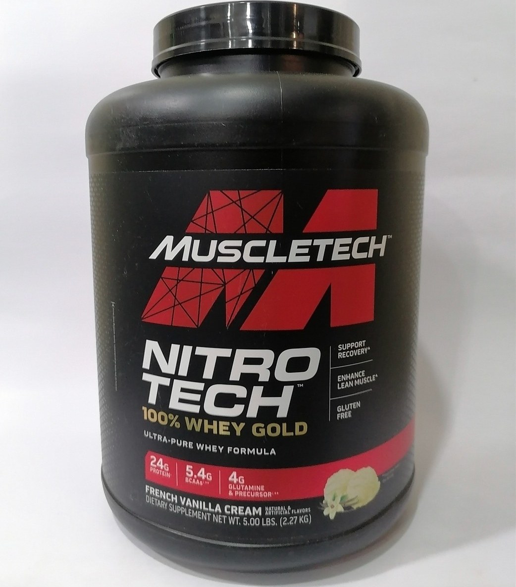 وی پروتئین گلد نیتروتک شرکت ماسل (اورجینال+ ضمانت اصالت) 2/270 گرم لیمیتد