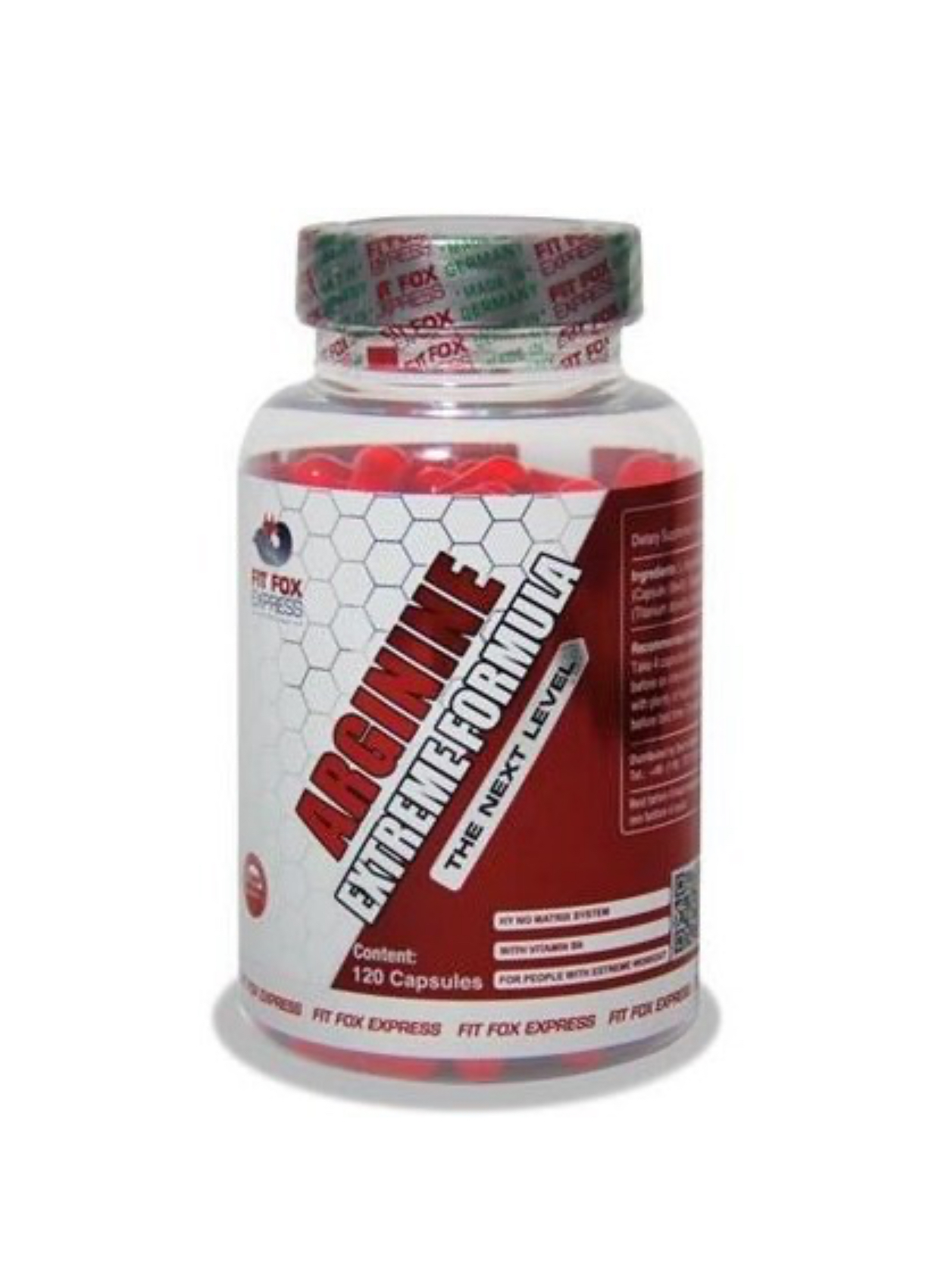 کپسول ال آرژنین فیت فاکس ۱۲۰ تایی - Fit Fox Arginine Extreme Formula